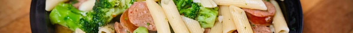 Pasta Garlic & Oil with Broccoli Florets