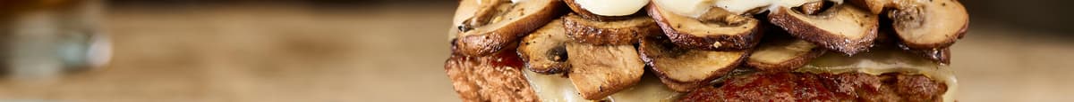 Double Truffle Mushroom Swiss Turkey Burger