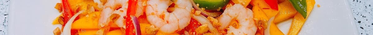 K11. Thai Shrimps Mango Salad (spicy + peanut)