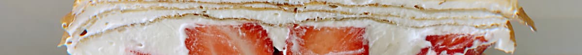  Strawberry Mille Crepe Cake草莓千层6寸