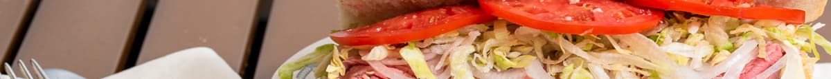 Roast Beef & Cheese Submarine Sandwich