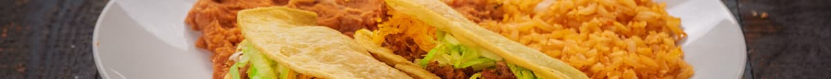 #4. Two Beef Tacos Plate
