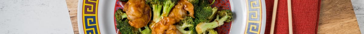 Steamed Shrimps with Broccoli