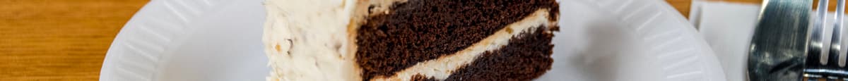 Chocolate Coconut Layer Cake Slice