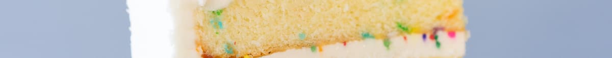 Vanilla Confetti Cake Slice