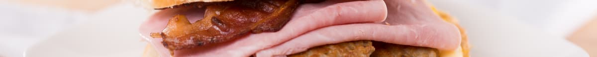 5. Ham Bacon, Sausage, Egg, & Cheese Croissant