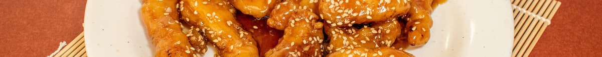 C11. Sesame Chicken with Sweet & Sour Shrimp