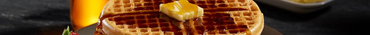 4 Waffles Plain, With Syrup & Butter