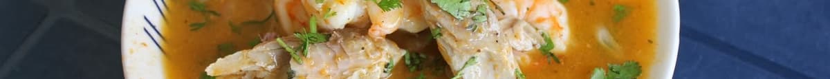 Encebollado Mixto / Ecuadorian Fish Stew with Shrimp
