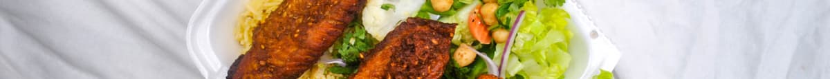 Talapia Fish with Rice & Salad