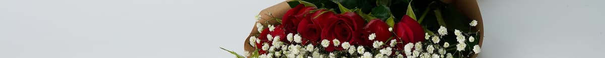 1 Dozen Red Roses with GYP (Baby's Breath)