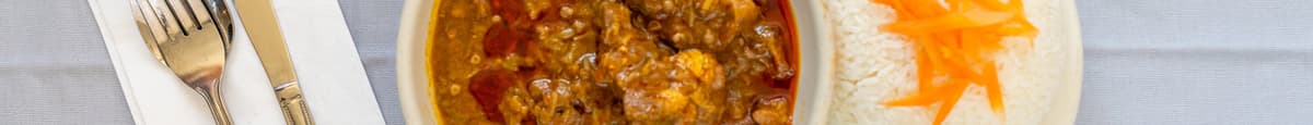 Soupe Kandja ( Okra Stew / Sauce + rice )  ( Sauce okra avec riz ) (Suppa Kandja)