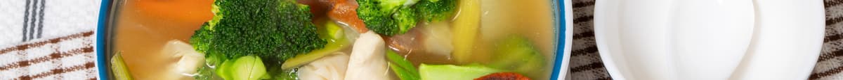 2. Wonton Soup with Vegetables 