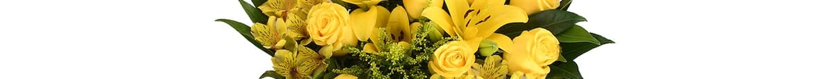 Bloom Haus 12 Plus Rose Bouquet - Yellow