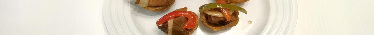 1. Tostones Rellenos de Carne / 1. Beef Stuffed Tostones
