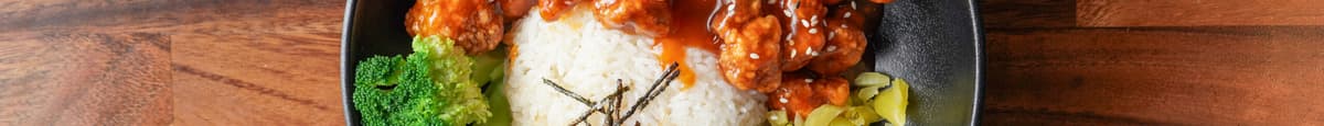 Honey Sesame Crispy Chicken / 蜜汁脆皮芝麻雞  (Rice Bowl)
