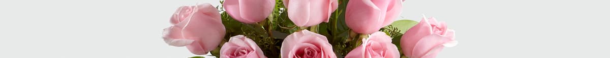 Dozen Pink Rose Arrangement