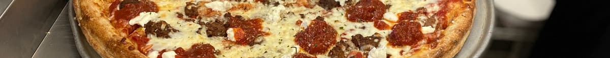Meatball Parmigiana Deep Dish Pizza