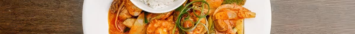 Thai Curry Shrimp/ Camarones al curry estilo Tailandes