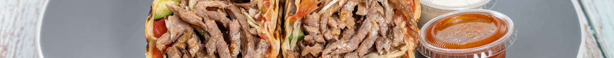 Lamb & Beef Shawarma Wrapped in Plain Lavash