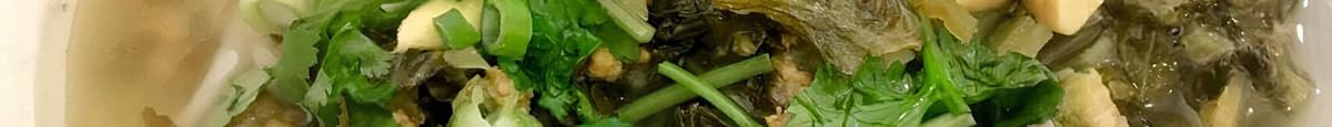 酸菜肉沫面 Sour Cabbage & Ground Pork Noodle Soup