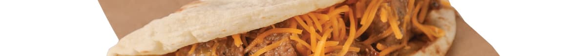 Carne Guisada with Cheese Taco