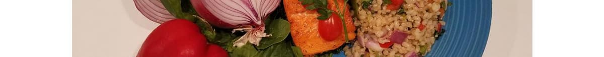Salmon Special w/ rice & veggies