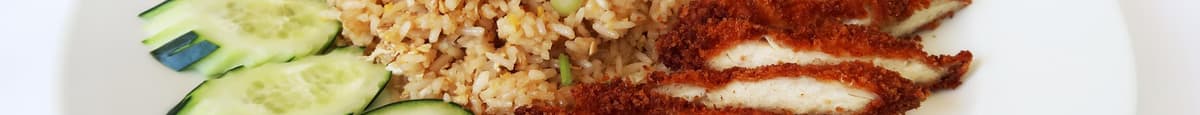Crispy Chicken with Garlic Rice