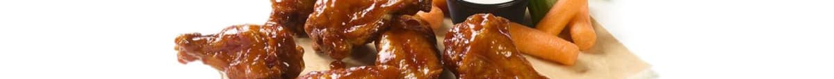 6 Hot BBQ Traditional Wings