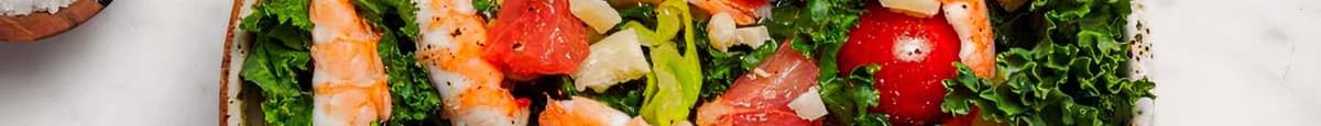 La St Tropez - Kale salad, Shrimps & Parmigiano Reggiano (cow's milk)