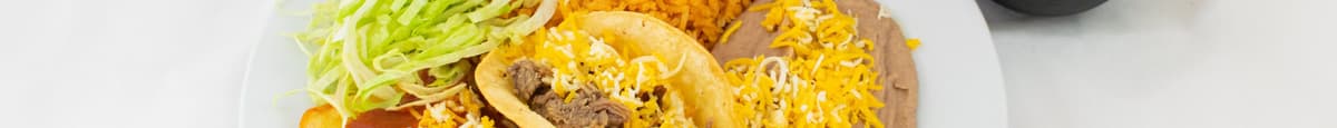 5. Shredded Beef Taco & Enchilada