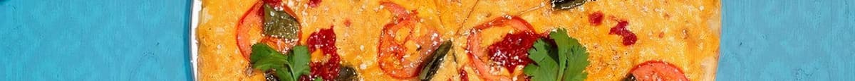 Roasted Poblano Chile & Tomato Cheese Crisp