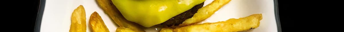Hamburguesa con Papas a la Francesa / Cheese Burger with French Fries
