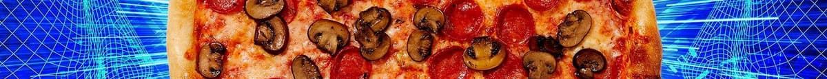 Mega Media Mushroom Pepperoni Pizza