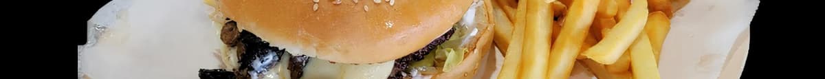 Mushroom Swiss Burger Combo