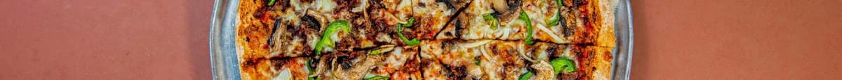 Halal Philly Beef Steak Pizza