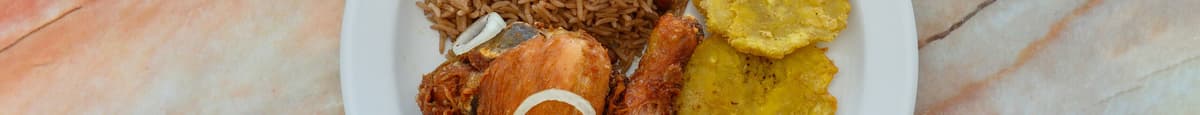 Poulet accompagné de riz collé / Chicken with  Sticky Rice