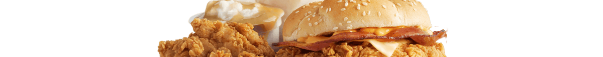 Zinger® Bacon & Cheese Burger Box Hot & Crispy