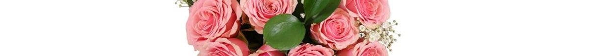 Mom's Dozen Rose Bouquet - Pink