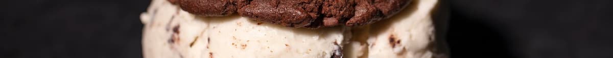 Vegan/GF Fudgey Brownie Cookies with Vegan Chocolate Chip Ice Cream