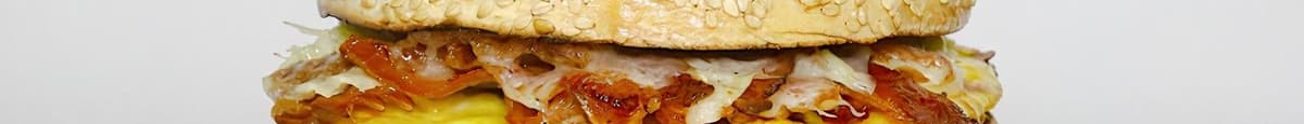 Scrambled Egg Sandwich w/ Cheese & Bacon..