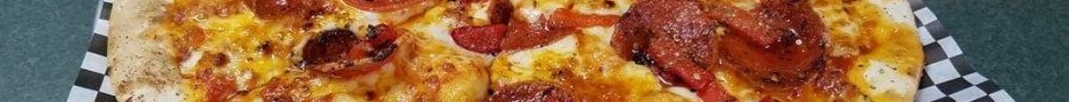 *Charred Pepperoni Pizza