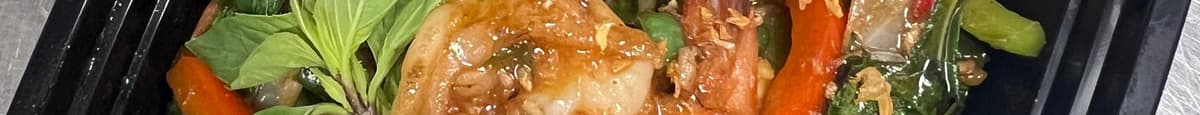 🌶️Pad Krapraw Goong- Basil Shrimp (8) กระเพรากุ้ง