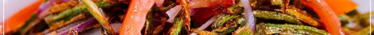 Crispy Okra Salad (V, GF)