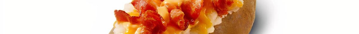 Pomme De Terre Au Four Bacon Et Sauce Fromage / Bacon Cheddar Cheese Sauce Baked Potato (Cals: 420)