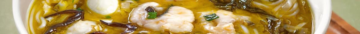 酸菜鱼米线 (酸辣) / Fish Fillet & Pickled Mustard Rice Noodle