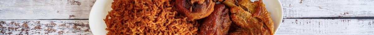 Jollof Rice Meal with Chicken