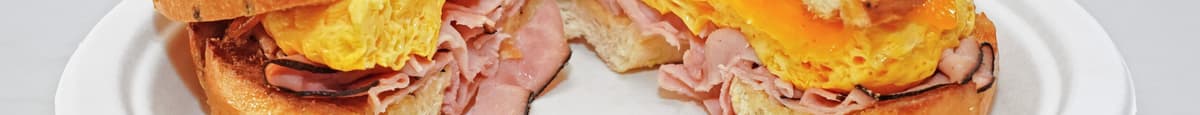 Ham, Egg and Cheese Breakfast Sandwich