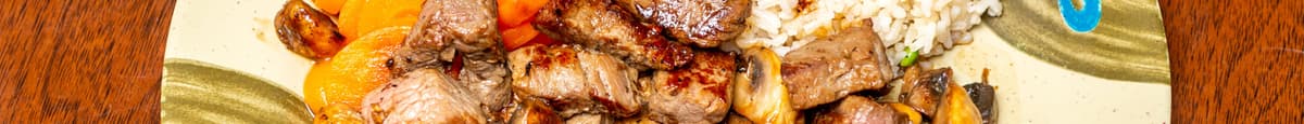 15. Hibachi Steak with Mushrooms