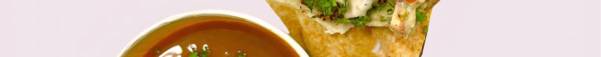 Falafel Wrap + Lentil soup